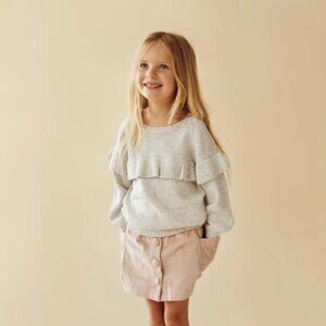 Wilson & Frenchy Hundreds and Thousands Organic Knitted Ruffle Jumper NWT